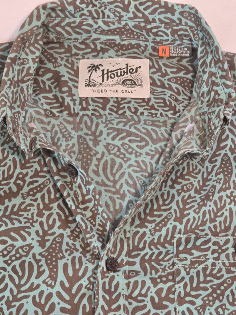 Howler Bros Mansfield Shirt Ecosystem : Isle Green (M) - Picture 3 of 4